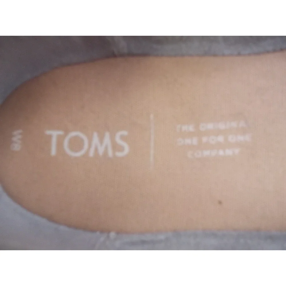 TOMS Womens Alpargata Platform Suede Espadrille Slip On Shoes Taupe Size 8